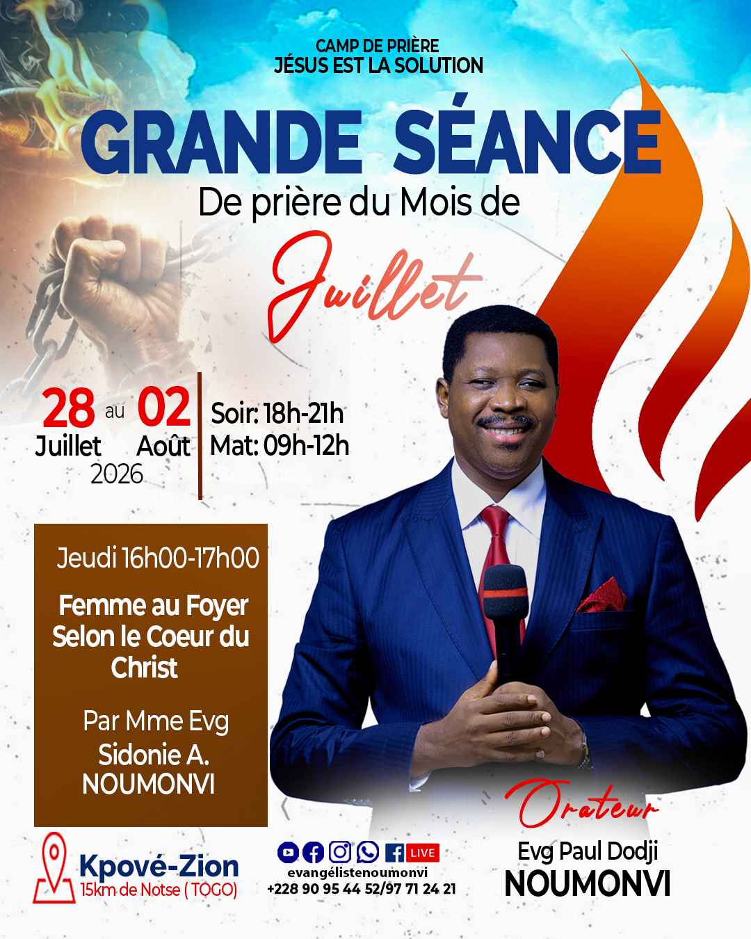 Grande Séance de Prière: Juillet – TOGO
